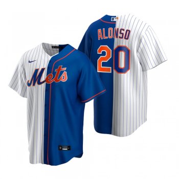 New York Mets Pete Alonso White Royal Split Replica Jersey