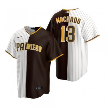 San Diego Padres Manny Machado White Borwn Split Replica Jersey