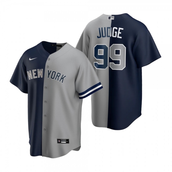 New York Yankees Aaron Judge Navy Gray Split Replica Jersey