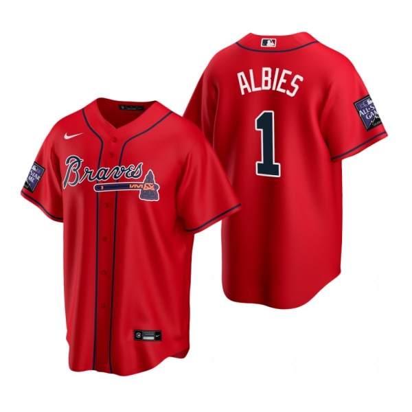 Atlanta Braves Ozzie Albies Red 2021 All-Star Game Alternate Jersey