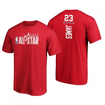 Los Angeles Lakers #23 LeBron James 2021 NBA All-Star Red T-Shirt