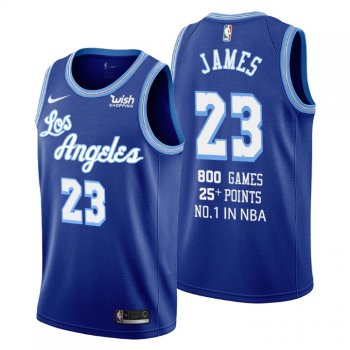 2020-21 Los Angeles Lakers LeBron James No. 23 Special Commemoration Royal Jersey