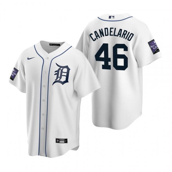 Detroit Tigers Jeimer Candelario White 2021 All-Star Game Home Replica Jersey