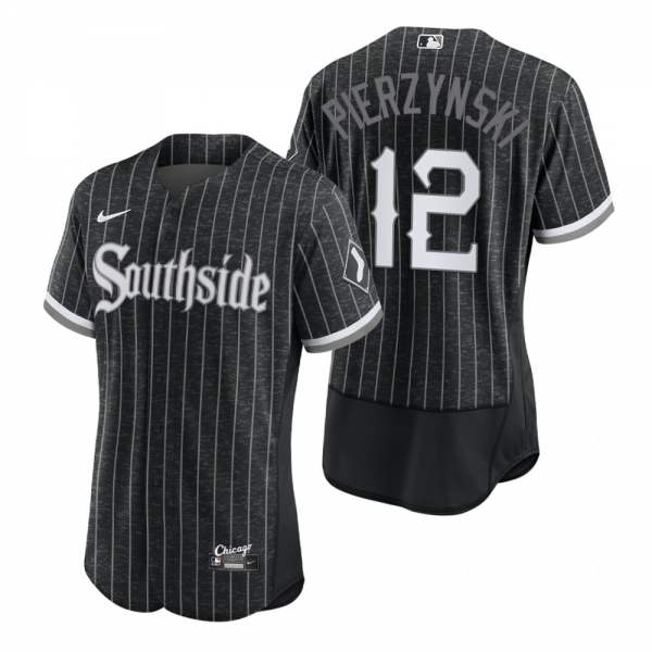 Men's Chicago White Sox A.J. Pierzynski Black 2021 City Connect Authentic Jersey