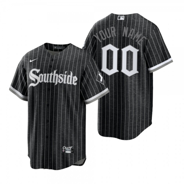 Chicago White Sox Custom Black 2021 City Connect Replica Jersey