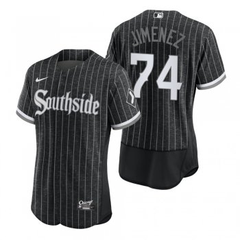 Men's Chicago White Sox Eloy Jimenez Black 2021 City Connect Authentic Jersey