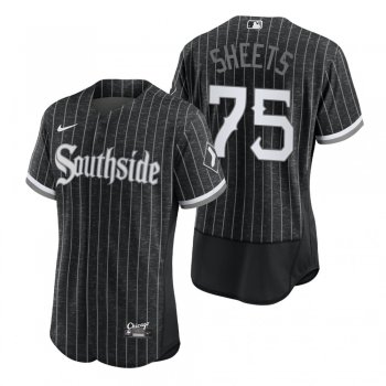 Men's Chicago White Sox Gavin Sheets Black 2021 City Connect Authentic Jersey