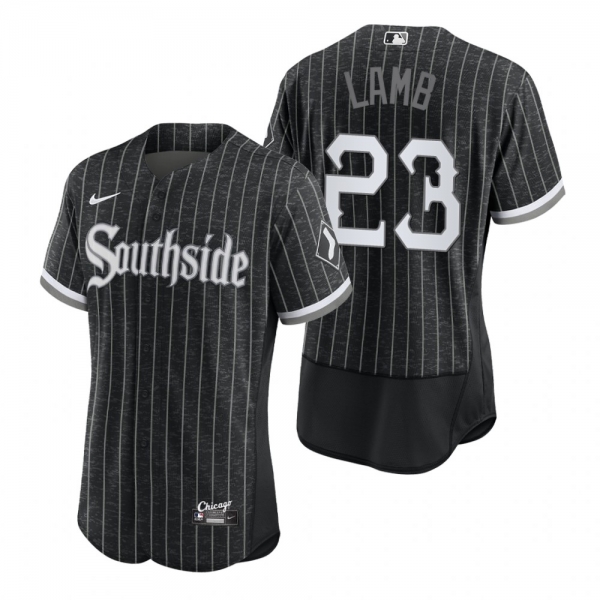 Men's Chicago White Sox Jake Lamb Black 2021 City Connect Authentic Jersey