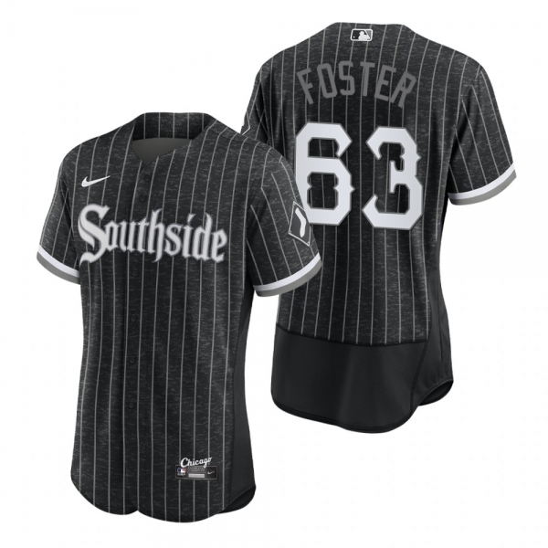 Men's Chicago White Sox Matt Foster Black 2021 City Connect Authentic Jersey