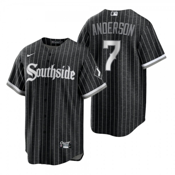 Chicago White Sox Tim Anderson Black 2021 City Connect Replica Jersey