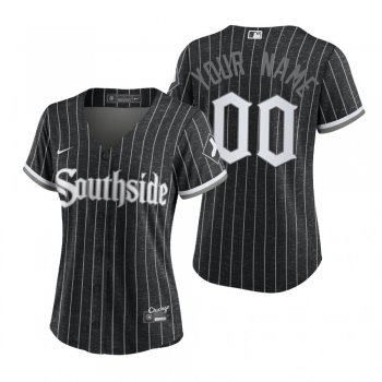 Women's Chicago White Sox Custom Black 2021 City Connect Replica Jersey