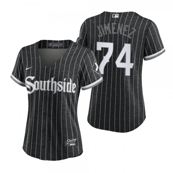 Women's Chicago White Sox Eloy Jimenez Black 2021 City Connect Replica Jersey