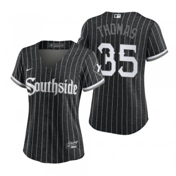 Women's Chicago White Sox Frank Thomas Black 2021 City Connect Replica Jersey