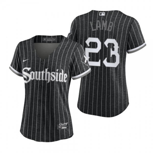 Women's Chicago White Sox Jake Lamb Black 2021 City Connect Replica Jersey