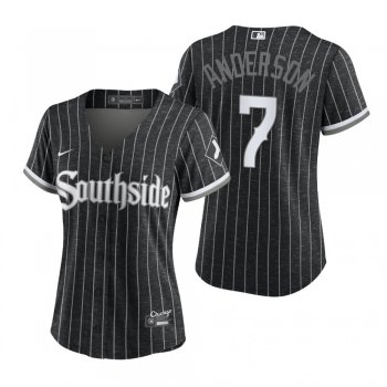 Women's Chicago White Sox Tim Anderson Black 2021 City Connect Replica Jersey