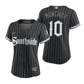 Women's Chicago White Sox Yoan Moncada Black 2021 City Connect Replica Jersey