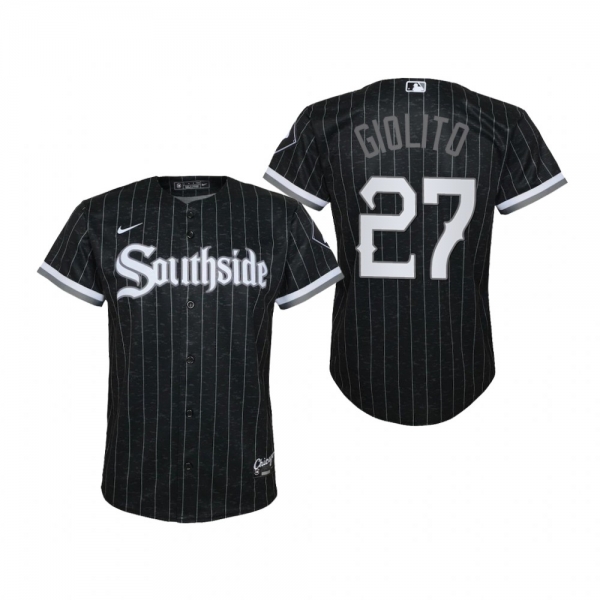 Youth Chicago White Sox Lucas Giolito Nike Black 2021 City Connect Replica Jersey