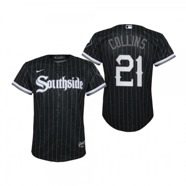 Youth Chicago White Sox Zack Collins Nike Black 2021 City Connect Replica Jersey