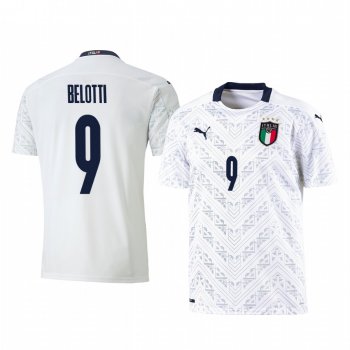 Andrea Belotti Italy 2020 White Away Men's Short Sleeve Jersey