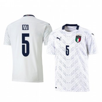 Armando Izzo Italy 2020 White Away Men's Short Sleeve Jersey