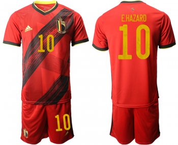 Belgium 10 E.HAZARD Home UEFA Euro 2020 Soccer Jersey