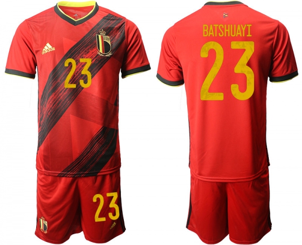 Belgium 23 BATSHUAYI Home UEFA Euro 2020 Soccer Jersey