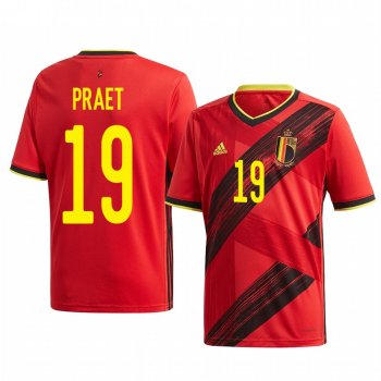 Belgium Dennis Praet Men's 2020 Home Authentic Short Sleeve Jersey