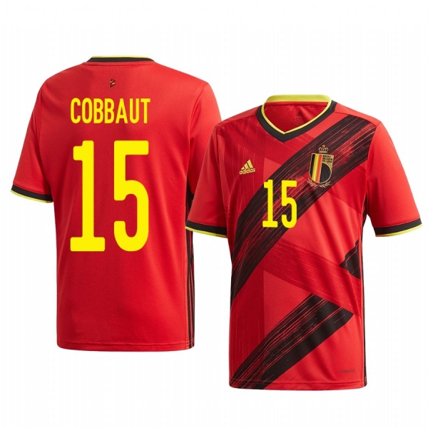 Belgium Elias Cobbaut Men's 2020 Home Authentic Short Sleeve Jersey