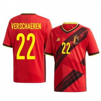 Belgium Yari Verschaeren Men's 2020 Home Authentic Short Sleeve Jersey