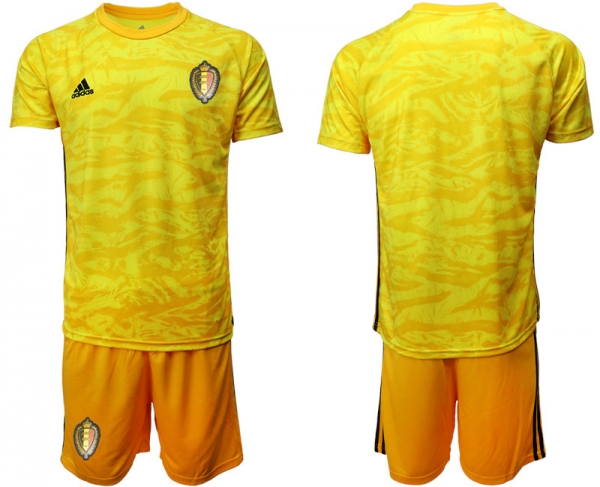 Belgium Yellow Goalkeeper UEFA Euro 2020 Soccer Jersey