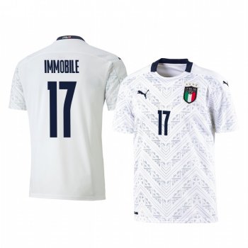 Ciro Immobile Italy 2020 White Away Men's Short Sleeve Jersey