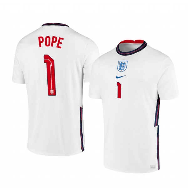 England National Team Nick Pope Men's Home Stadium Replica Jersey