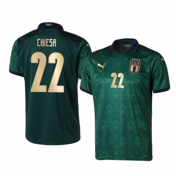 Federico Chiesa Italy national football team 2021 Third Men's Green Replica Jersey