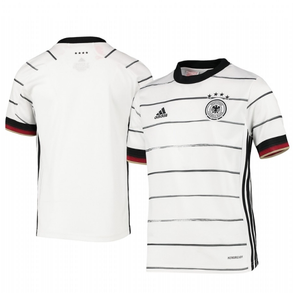 Youth Germany White Home Short Sleeve Jersey 2020-21