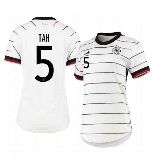 Women's Germany Jonathan Tah White Home Short Sleeve Jersey 2020-21