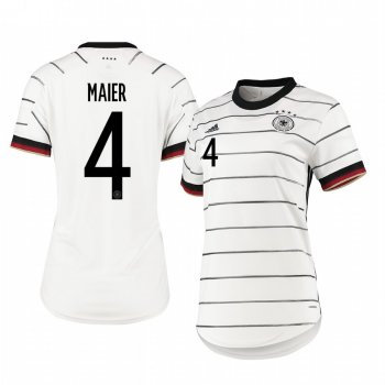 Women's Germany Leonie Maier White Home Short Sleeve Jersey 2020-21