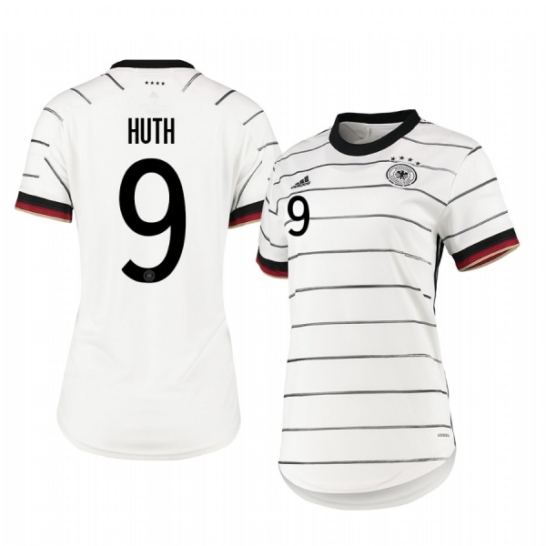 Women's Germany Svenja Huth White Home Short Sleeve Jersey 2020-21