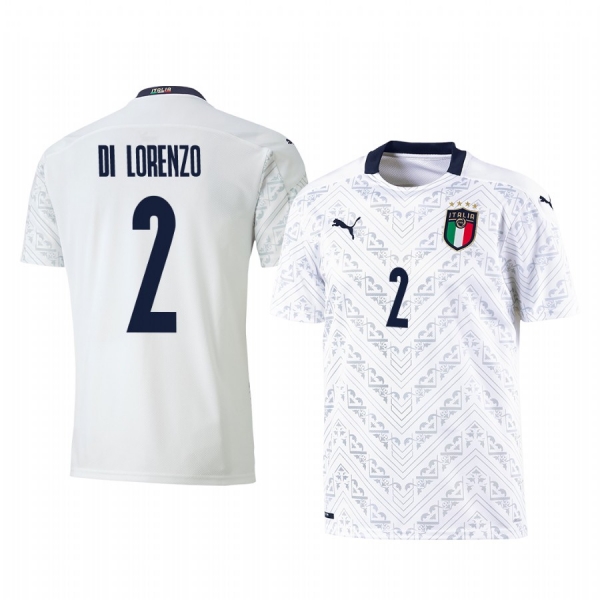 Giovanni Di Lorenzo Italy 2020 White Away Men's Short Sleeve Jersey