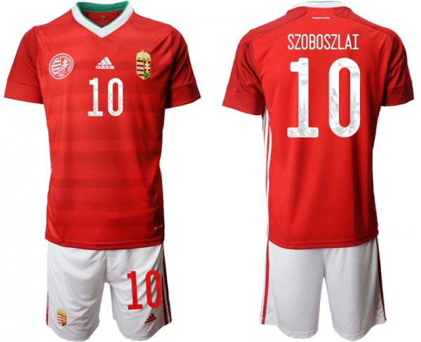 Hungary 10 SZOBOSZLAI Home UEFA Euro 2020 Soccer Jersey