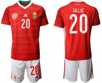 Hungary 20 SALLAI Home UEFA Euro 2020 Soccer Jersey