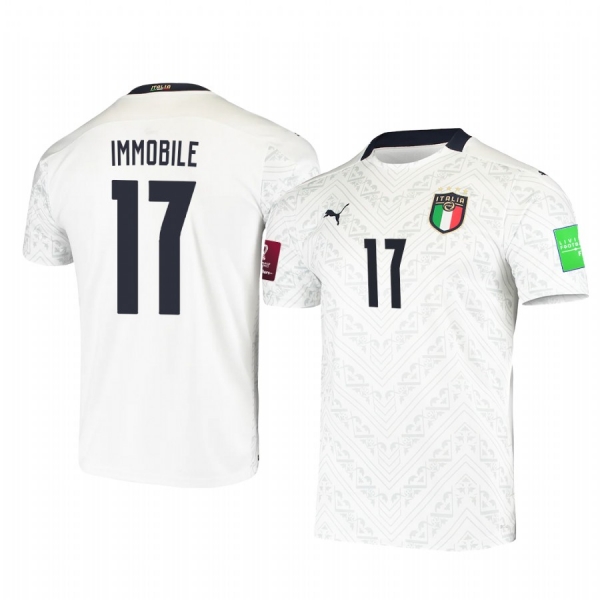 Italy national football team Ciro Immobile Men's 2021 Away Replica Jersey