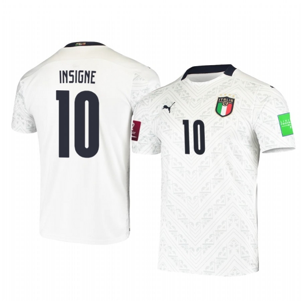 Italy national football team Lorenzo Insigne Men's 2021 Away Replica Jersey