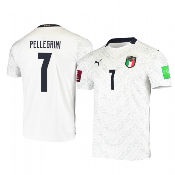 Italy national football team Lorenzo Pellegrini Men's 2021 Away Replica Jersey