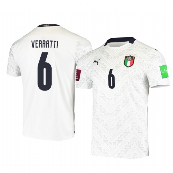 Italy national football team Marco Verratti Men's 2021 Away Replica Jersey