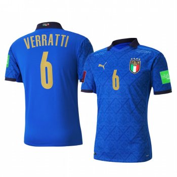 Italy national football team Marco Verratti Men's 2021 Home Replica Jersey