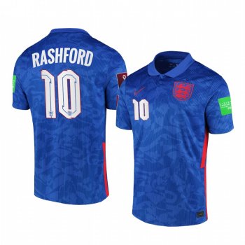 England Marcus Rashford Royal Blue Away Player National Team Jersey 2021 Men's