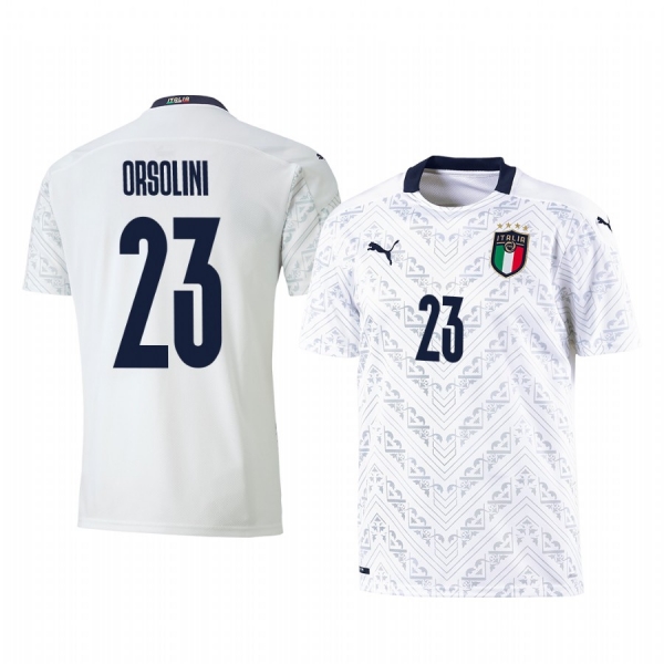 Riccardo Orsolini Italy 2020 White Away Men's Short Sleeve Jersey