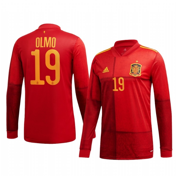 Youth Spain Dani Olmo 2021 Home National Team Long Sleeve Jersey