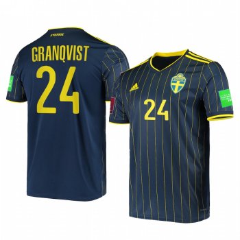 Sweden Andreas Granqvist Men's 2021 Away National Team Replica Jersey