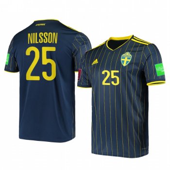 Sweden Joakim Nilsson Men's 2021 Away National Team Replica Jersey